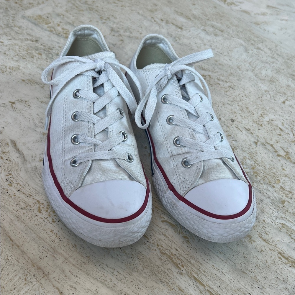 Converse All Star white size 3 Youth sneakers